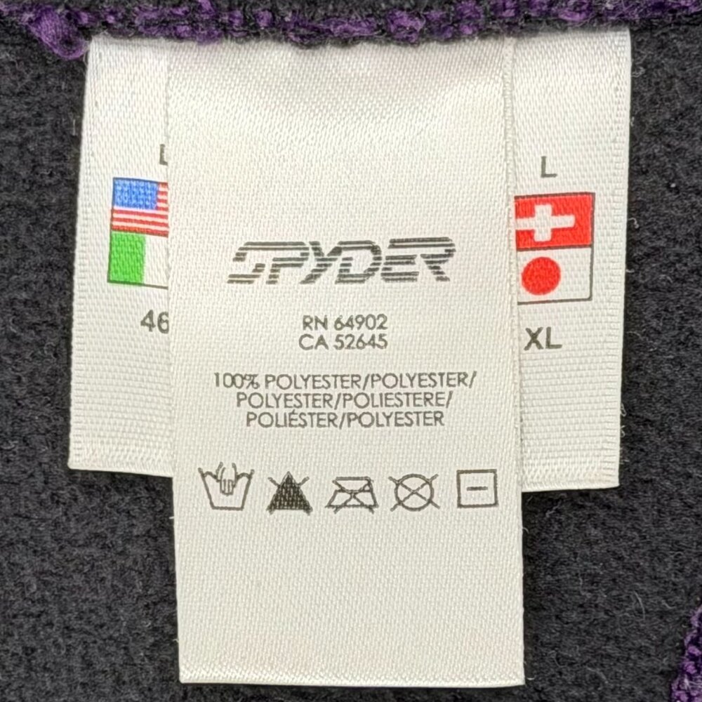 SPYDER Endure Core Sweater Women’s Jacket Purple Knit Fleece Full Zip Gorpcore L - Picture 8 of 12